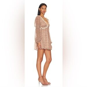 NEW FREE PEOPLE- Pennie Printed Babydoll Mini Dress
